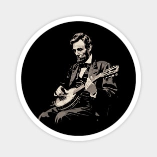 Abraham Lincoln Banjo Player Funny Founding Fathers Magnet